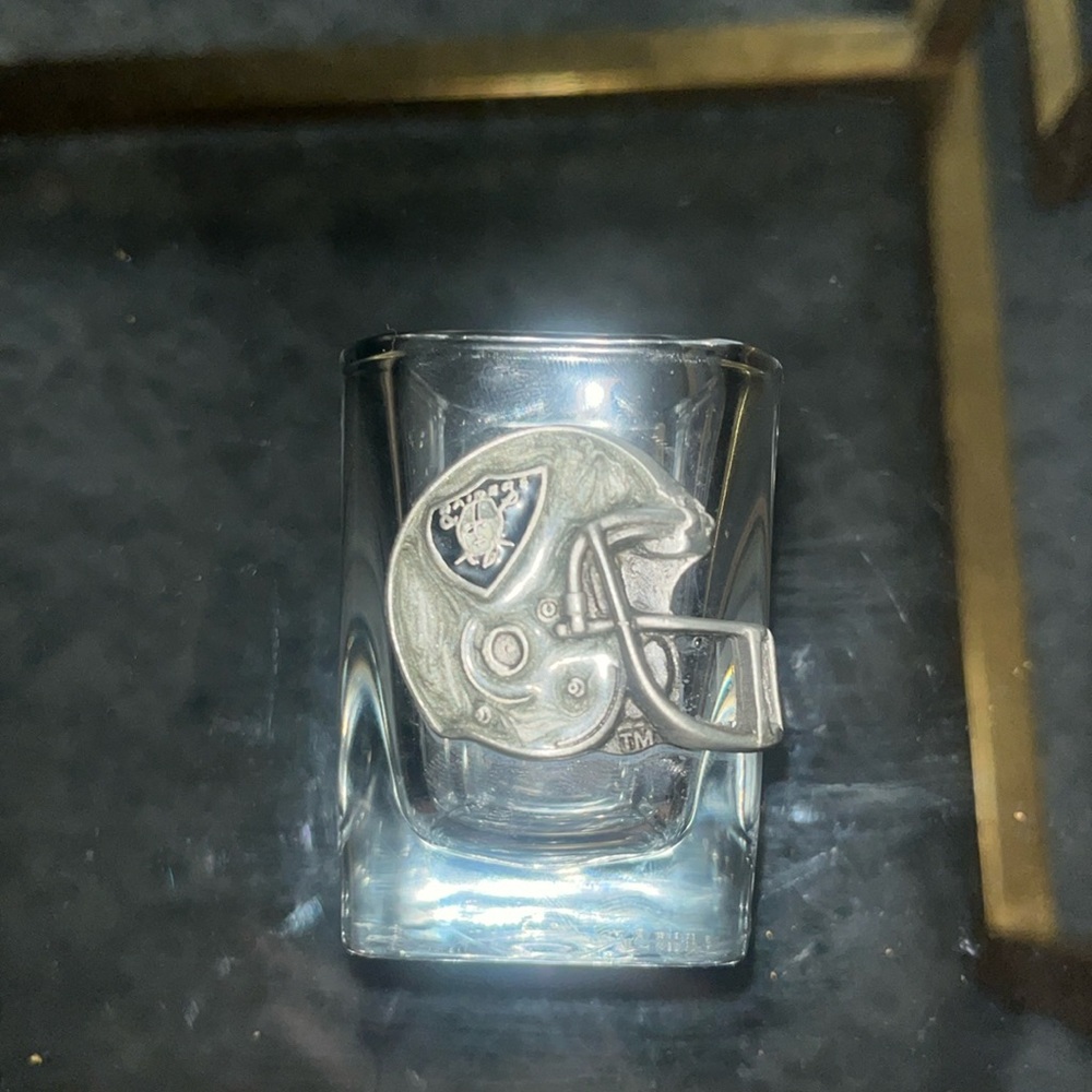 Raiders shot glass